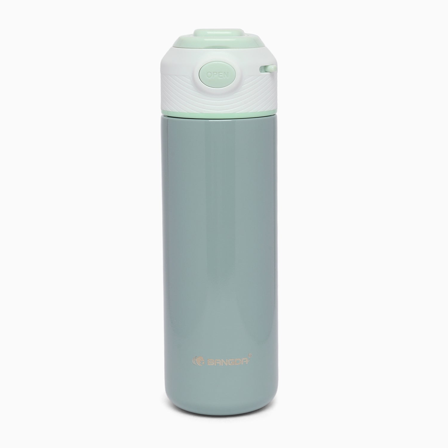 Premium quality vacuum stainless steel insulated sipper bottle lockable popup lid- 450ml (pewter grey) - Kidspark